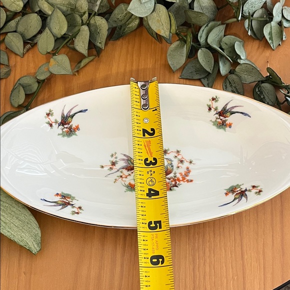 Bohemia Donatello Vintage Sugar Bowl & Relish Dish Birds Of Paradise 1921-1945 - Picture 13 of 16